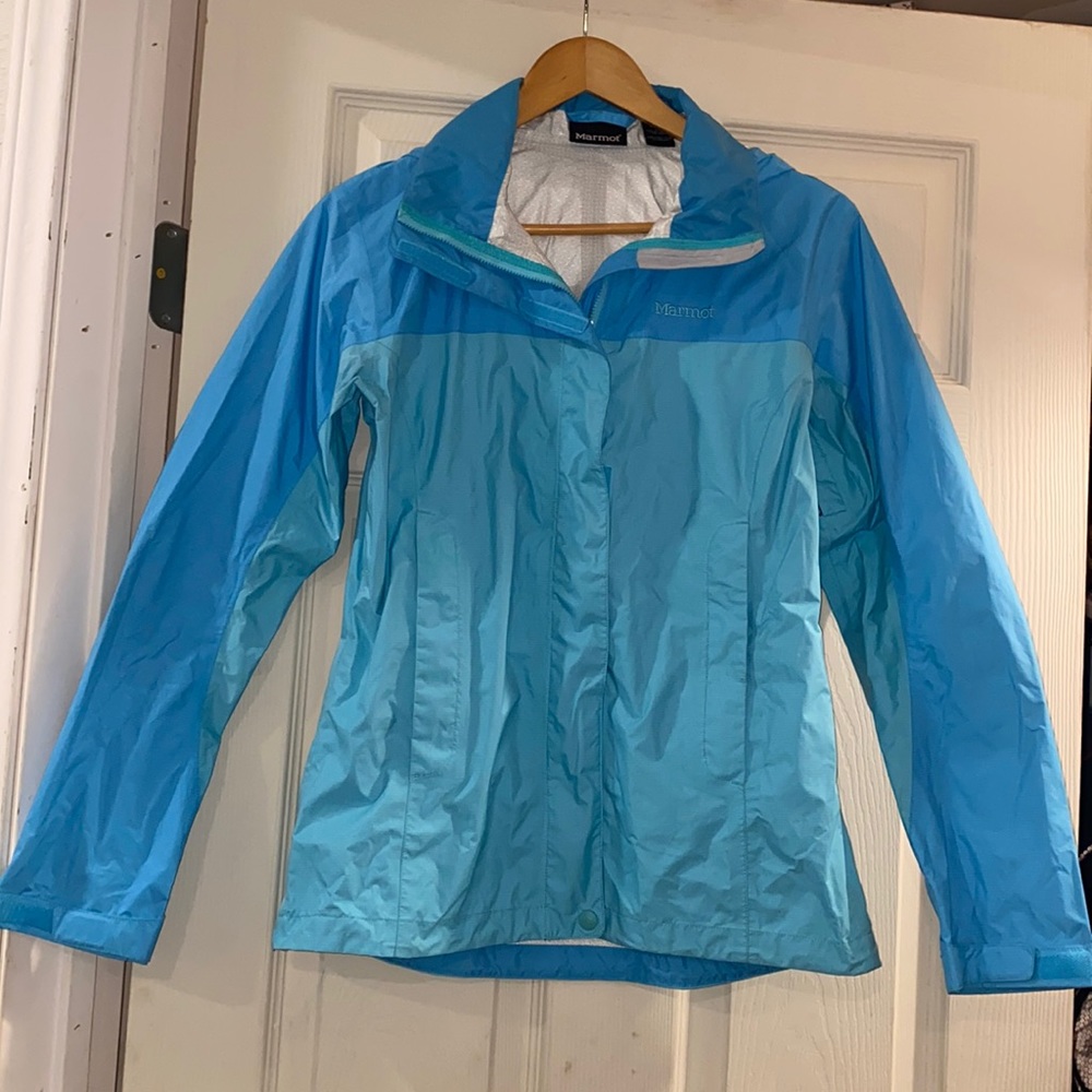 Marmot Rain Jacket Turquoise Women’s Size S